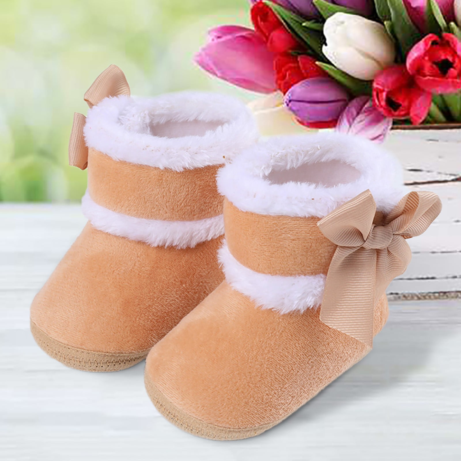 nsendm Baby Boys Shoes Toddler Male Shoes for Girl Baby Girls and Boys Warm Shoes Soft Booties Soft Comfortable Boots Infant Toddler Baby Shoes Size 4 Girls Khaki 14 Walmart