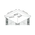 thumbnail image 7 of 10X10 Ft Patio Double Roof Gazebo Replacement Canopy Top Fabric,Brown Brown Polyester, 7 of 7
