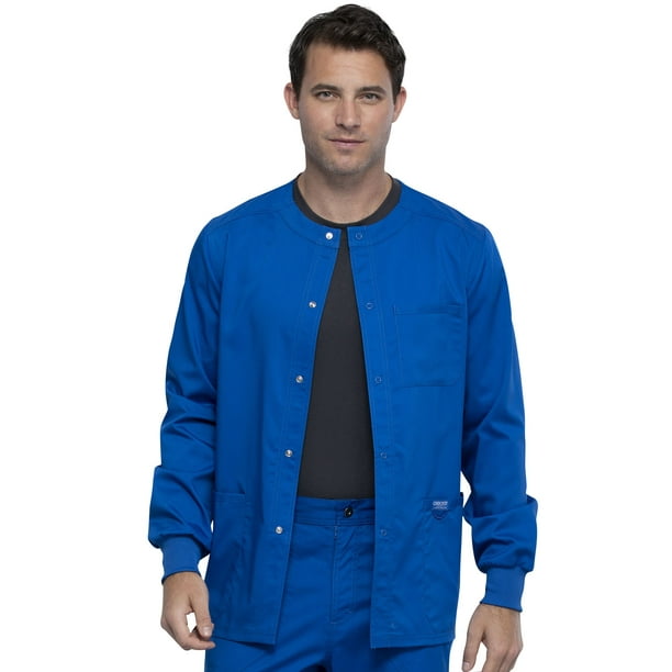 Cherokee Workwear Revolution Men Warm Up Scrubs Jacket Snap Front WW380