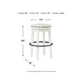 thumbnail image 5 of Signature Design by Ashley Casual Valebeck Bar Height Stool, White/Black, 5 of 5