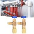 thumbnail image 4 of Valve de Contrôle de Réfrigérant, 2 Pcs Valve de Dosage de Tuyau de Charge de Réfrigérant en Laiton pour R22 R404 R407 Filetage 1/4SAE, 4 of 8