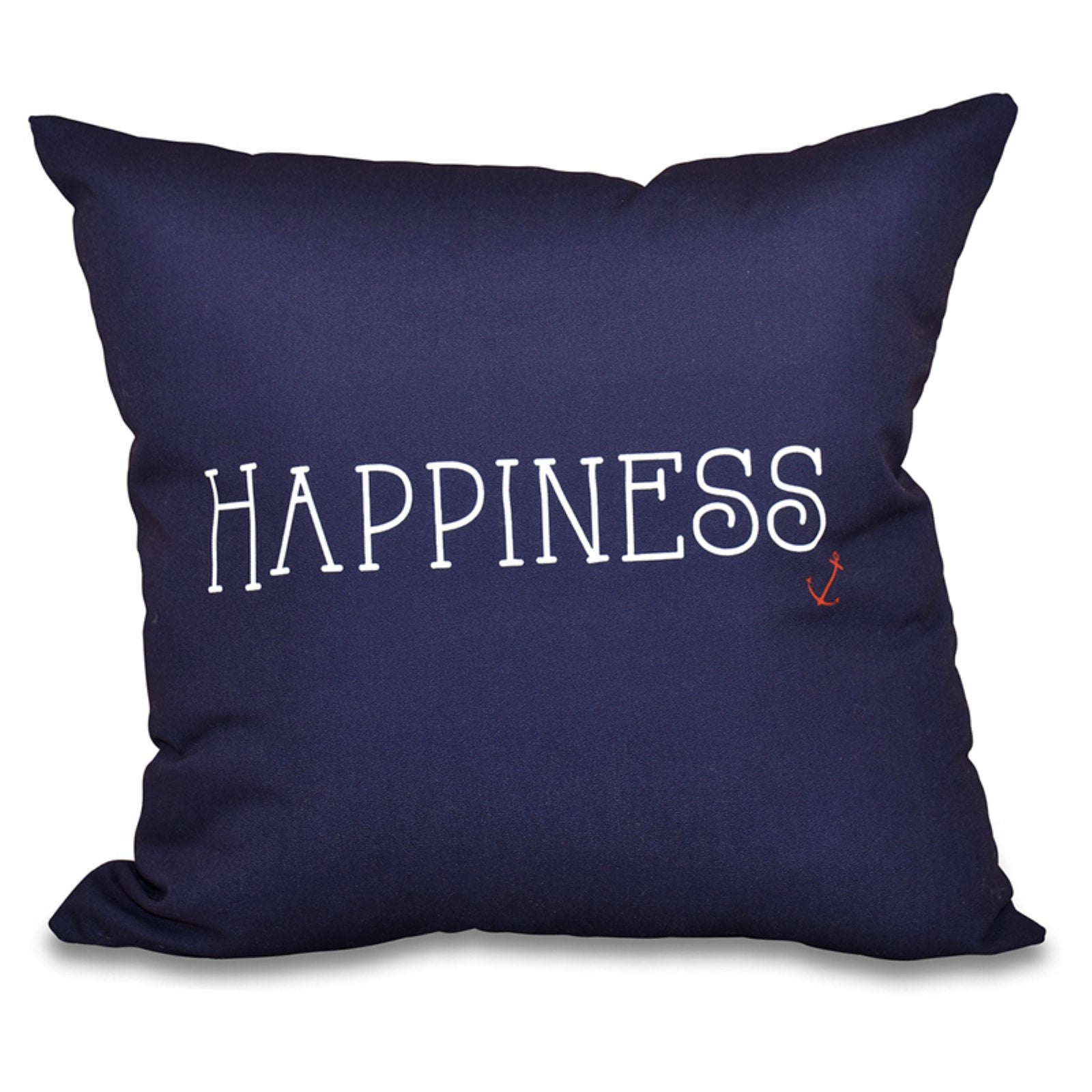 Simply Daisy 16" x 16" Nautical Happiness Word Print Pillow