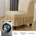 thumbnail image 7 of BH-JJSMGS Stretch Armless Accent Chair Covers, Slipper Chair Slipcover with Skirt Armless Chair Furniture Protector Cover for Living Room Hotel, 7 of 7