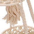 thumbnail image 4 of Cesta de fruta colgante de 3 niveles, cesta hecha a mano bohemia de algodón tejida con cuerda hecha a mano, 4 of 5