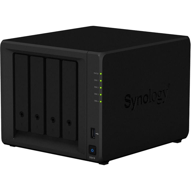 Synology DS418 DiskStation DS418 4-Bay NAS Enclosure - Walmart.com