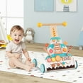 thumbnail image 3 of Infans Wooden Baby Walker Ice Cream Cart Toy with Sweet Accessories & Smooth Wheels, 3 of 7