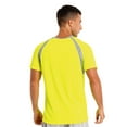 thumbnail image 3 of Rswnyirn Men's UPF 50+ Short-Sleeve Swim Shirt UV Sun Protection Rash Guard Shirt Yellow 4XL, 3 of 7