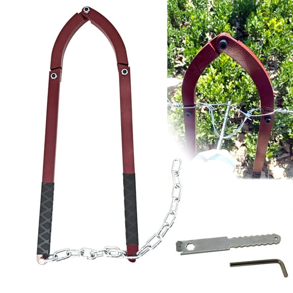 Heavy Duty Barbed Wire Fencing Tightener Tool - 5.5lb Fence Restoration Fence Stretcher Maintenance Tool for Livestock Fence Lines, Electric, Farm, Horse, Garden Lawn Fencing