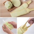 thumbnail image 2 of TRIANU Exfoliating Body Scrubber Set of 3 Includes Back Scrubber, Bath Glove and Shower Bath Sponge Loofah for Women and Men, Purple, 2 of 8