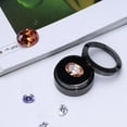 thumbnail image 5 of Round Small Loose Gemstone Display Box Case with Top Lids Black, 5 of 6