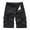 Black, variant on Men's Casual Cotton Loose Fit Cargo Shorts with Multi Pocket Solid Color Relaxed Fit Outdoor Sport Cargo Short Size M(6)Black