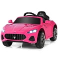 thumbnail image 1 of Costway 12V Kids Ride On Car Maserati GranCabrio Licensed with Remote Control& Lights Pink, 1 of 10