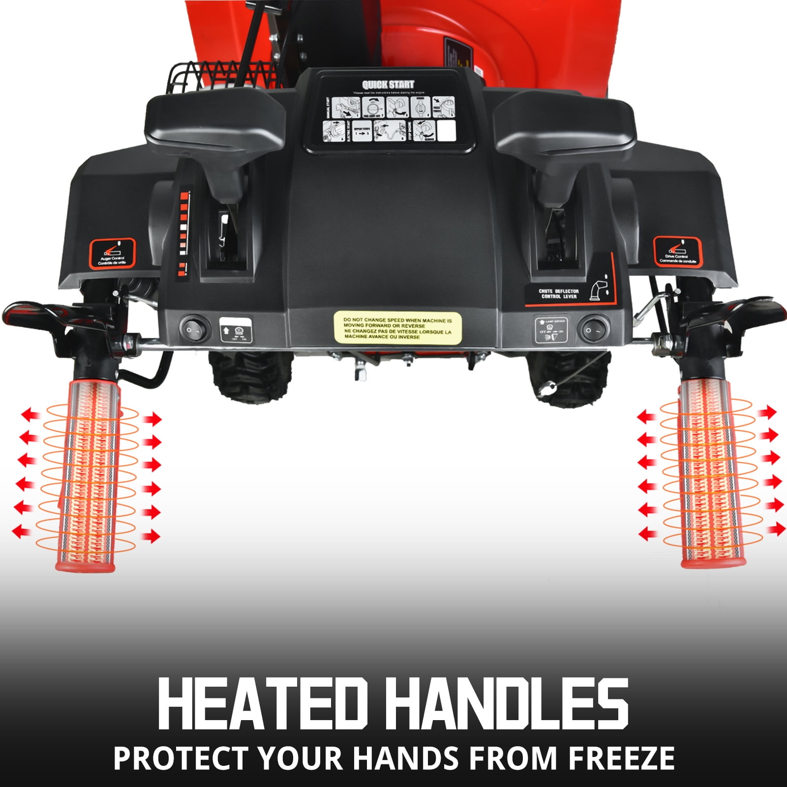 PowerSmart 26" Snow Blower Gas Powered, 208cc B&S Engine Snow Blower, LED Headlight, Heated Handle