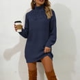 thumbnail image 4 of SeekIslan Women's Sweaters with High Neck Long Sleeve Fringe Tunic Knit Pullover, 4 of 4