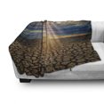 thumbnail image 3 of Global Warming Soft Flannel Fleece Blanket, Earthy Toned Composition with Cracked World Environmental Message Disaster, Cozy Plush for Indoor and Outdoor Use, 60" x 80", Multicolor, by Ambesonne, 3 of 6