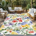 thumbnail image 3 of Fsddascl Spring Flower Outdoor Rug for Patio/Deck/Porch, Non-Slip Large Area Rug 4 x 6 Ft, Abstract Gradient Blue Purple Red Green Indoor Outdoor Rugs Washable Area Rugs, Camping Rug Carpet, 3 of 5