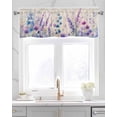 thumbnail image 2 of Vintage Flowers Kitchen Valances for Windows Farmhouse Linen Window Valance Curtain for Living Room Window Treatment Spring Lavender Painting Plant Leaf Valance Rod Pocket Topper Drape, 42 x 18 Inch, 2 of 6