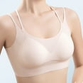thumbnail image 2 of Fancifize Women Wirefree Bras Seamless T-Shirt Bra Ultra Thin Padding Bralette No Show Invisible Bra For Office Wear, 2 of 6