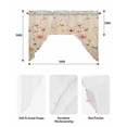 thumbnail image 6 of Botanical Flower Swag Valance for Windows 56'' x 36'', Retro Colored Spring Floral Herb Light Filtering Kitchen Curtains Valances for Bathroom/Living Room/Bedroom/Café, Rod Pocket Curtain Panel, 6 of 6