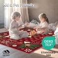 thumbnail image 4 of ODIKA 2'x3' Machine Washable Non-Slip Area Rug, Elegant Yuletide Celebration Comfort Standing High Traffic Rug, Red, 734300, 4 of 5