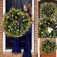 thumbnail image 1 of Spring Festival Seasonal Wreath for Home Front Door Accessory Spring Summer Wreaths for Farmhouse Interiors, 1 of 7