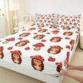 thumbnail image 3 of jejeloiu Wild Wild Hedgehog Twin Sheet Sets,Rustic Fungus Cartoon Mushroom Bedding For Girls Teens 3pcs, 3 of 7