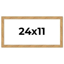 24x11 Frame Beige Real Wood Picture Frame Width 1.25 inches | Interior Frame Depth 0.5 inches |