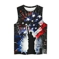 thumbnail image 3 of SOOMLON 4th of July Loose Tank Tops for Women Statue of Liberty Distressed Independence Day Shirts Crew Neck American Flag Tops Sleeveless Loose Fitting T-Shirt Loose Fitting Tee Blouse Apparel, 3 of 4