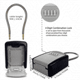 thumbnail image 4 of Key Lock Box Portable with Removable Cable Shackle Indoor Outdoor Waterproof 4 Digit Combination, 4 of 6