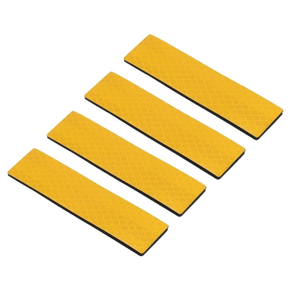 Uxcell Reflective Patch 1"x4", 4 Pcs Safety Appliques, Dark Yellow