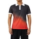 thumbnail image 5 of Txlixc - Polo de manga corta para hombre, cuello vuelto, diseño de patchwork, color degradado, con cremallera, informal Txlixc  Estilo de ocio, 5 of 9