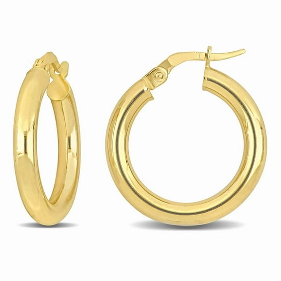 AMOUR 20mm Hoop Earrings In 14K Yellow Gold (3mm Wide)