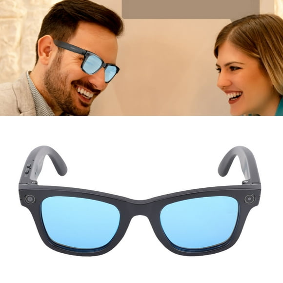 Smart Glasses with 8MP Camera, AI Voice Assistant, WiFi Photo Transfer, Noise Cancellation, IP65, with Dual Microphones for Men and Women