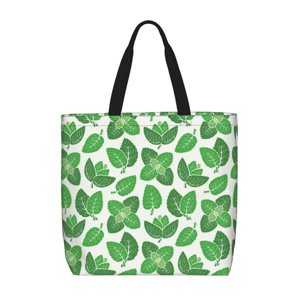 Easygdp Green Leaves Bolsa Tote para Mujer, Bolso de Hombro para Trabajo, Playa, Viajes, Compras y Supermercado