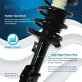 thumbnail image 4 of Detroit Axle - Struts Shocks for Chevy Malibu Pontiac G6 Saturn Aura Complete 2 Front Struts with Coil Springs 2 Rear Shock Absorbers Replacement Ready Struts, 4 of 7