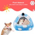 thumbnail image 4 of Nido colgante para dormir de hámster, cama de algodón para animales pequeños, casa cálida para invierno, azul L, 4 of 5