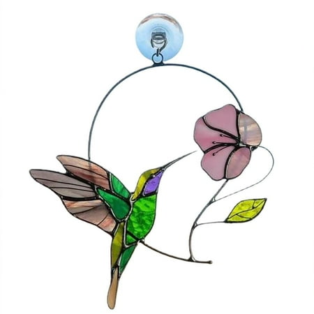 

Bird Suncatcher Stained Window Hanging Ornaments Bird Pendant for Windows Home Decor