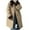Khaki, variant on Fashion Winter Warm Hooded Coats for Womens Plus Size Casual Loose Fashion Solid Color Pocket Long Sleeve Coat
