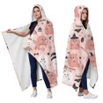 thumbnail image 2 of Wearable Blanket,Kawaii Halloween Ghosts Pattern Hooded Wearable Flannel Blanket for Adults & Teens,Winter Poncho Shawl Wrap Cape Cozy Anti-Pill,60"x80", 2 of 5