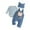 02-Blue, variant on RUTAYY Toddler Boys Girls Outfit Sets Long Sleeve Striped Prints Romper Bodysuit Cartoon Suspender Pants Versatile Clothing Sets