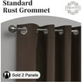 thumbnail image 5 of Cocoa Brown Linen 100% Blackout Curtains for Bedroom - 95 Inches Long Energy Saving Thermal Insulated Window Treatment Curtain Drapes for Living Room (2 Panels,W 52 x L 95 Inch Length), 5 of 14