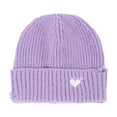 thumbnail image 4 of HomeDM Unisex Beanie - Slouchy Beanie Hat for Men Women Solid Color Winter Outdoor Warm Knit Caps Soft Ski Hat Purple, 4 of 4