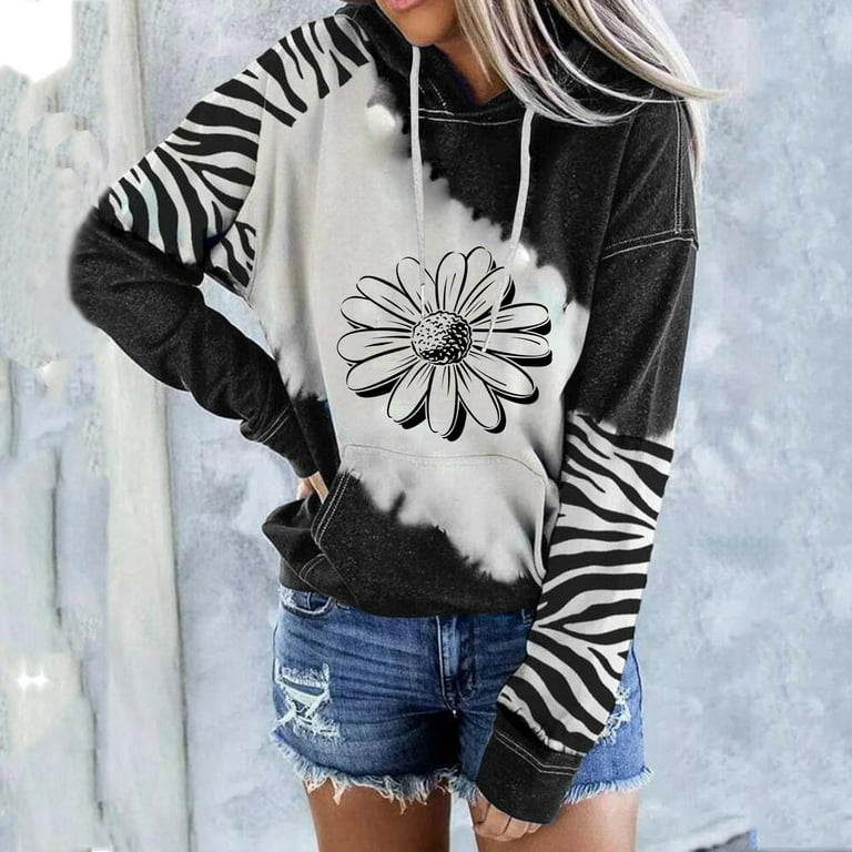 Cyber and Monday Deals Dianli Hoodies for Women Long Sleeve Round