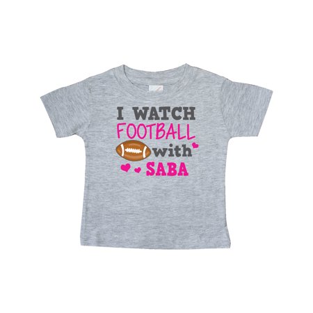 

Inktastic I Watch Football with My Saba Gift Baby Girl T-Shirt