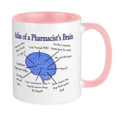 

CafePress - Atlas Of A Pharmacists Brain Mugs - Ceramic Coffee Tea Novelty Mug Cup 11 oz