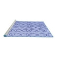 thumbnail image 2 of Ahgly Company Machine Washable Indoor Rectangle Solid Blue Modern Area Rugs, 8' x 12', 2 of 4