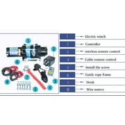 12V/24V 4500LBS Electric Wireless ATV Winch