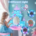 thumbnail image 6 of JoyStone Toddler Makeup Table with Mirror and Chair, Kids Makeup Vanity Set with Accessories and Lights and Music Sounds, Makeup Accessories & Blowdryer for Toddlers 2-5 Years Old, 6 of 9