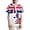 White1, variant on Boys UK Polo Shirt Short Sleeve Union Jack Flag Print Casual Collared Top for Kids Travel London Souvenir (3-14 Years)