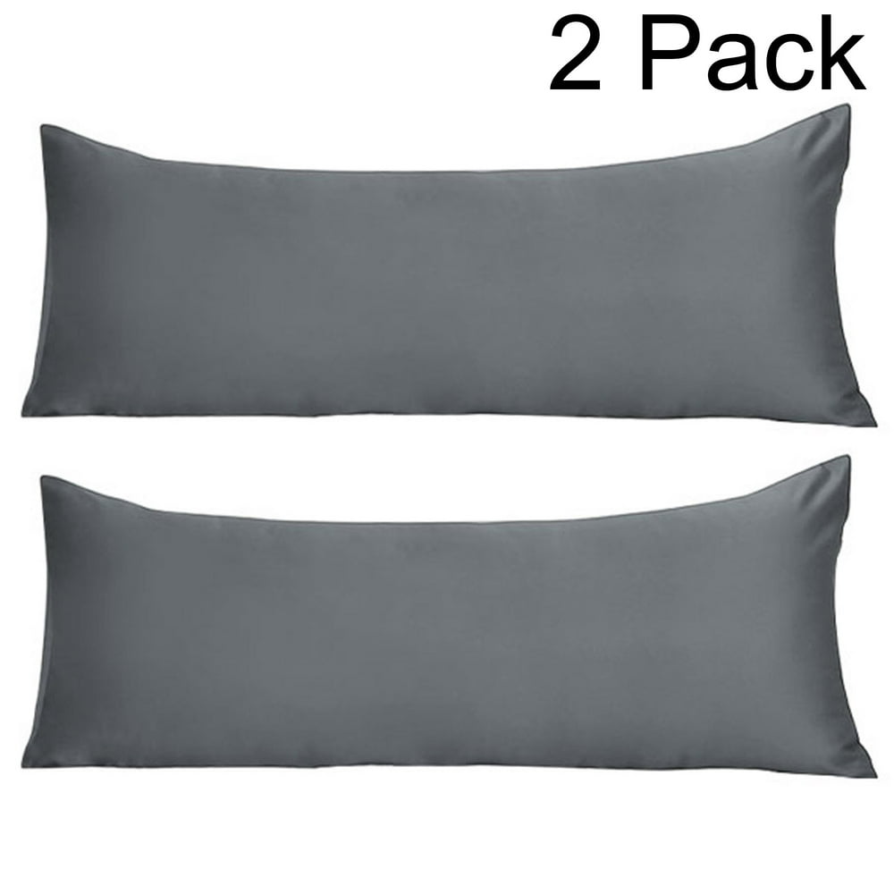 2Pack Satin Body Pillow Cover Long Pillowcases Silky for Hair and Skin